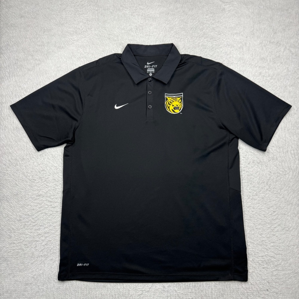 Colorado College Tigers Nike Dri Fit Golf Black Polo‎ Shirt Men's Size XL